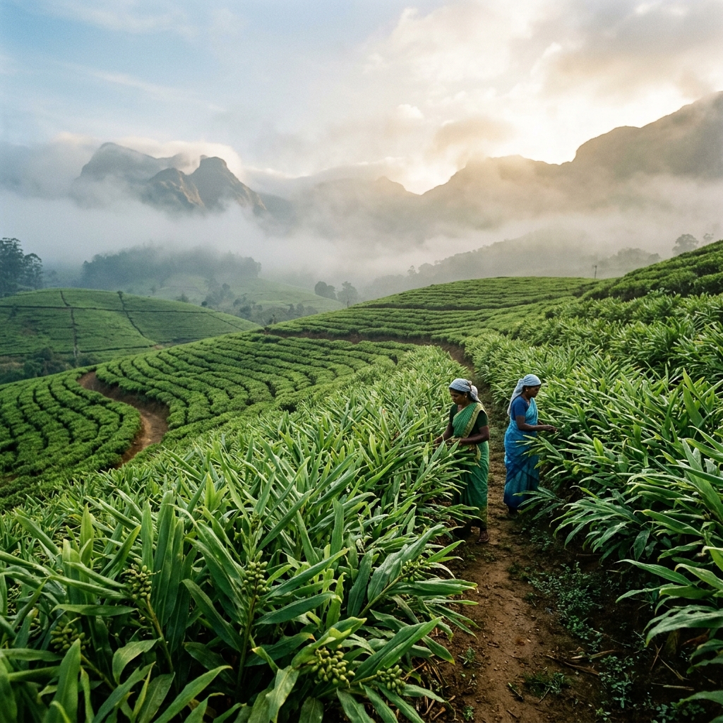 Cardamom fields in India