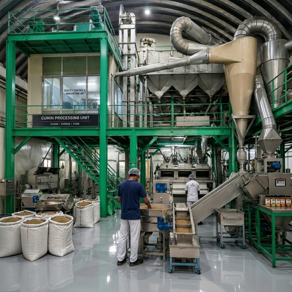 Modern Cumin Processing Facility at Welrox, Rajkot